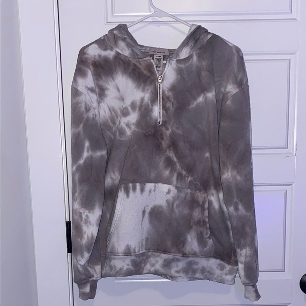 Tie-Dye Hoodie with Front Pocket